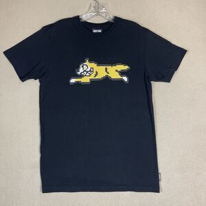Icecream T Shirt Mens M Black Running‎ Dog Pixeled Design Short Sleeve Crew Neck